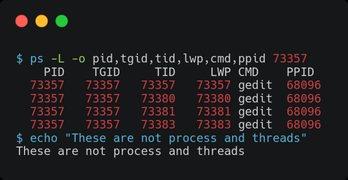 PID, TID, TGID and Why Processes and Threads Don't Really Exist in Linux